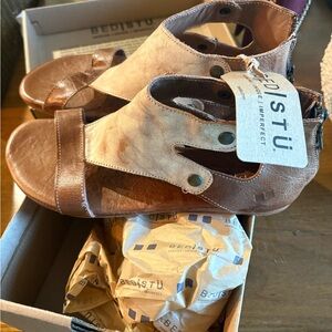 BED|STU Brown and Tan Sandals